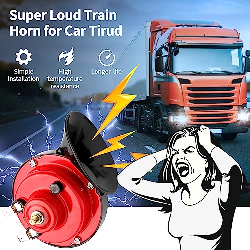 Yungeln KCLB Train Horns For Trucks 300Db Loud Air Electric Snail Horn,12V Waterproof Horns Kit Super Loud thumb #4