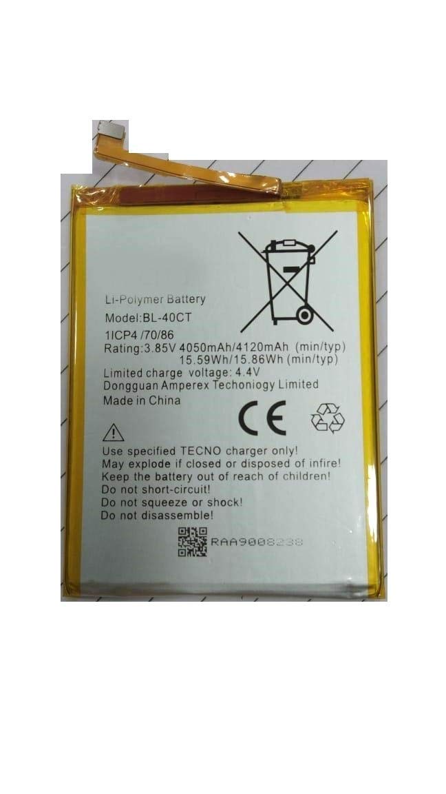 diBri Full Capacity Proper 4050 mAh Compatible Battery for Tecno Phantom 6 Plus BL-40CT