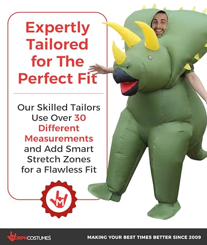 Morph Adult Triceratops Inflatable Costume - Thumbnail 4
