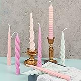 8 Pack Spiral Candle Mold Pillar Candle Cylinder Molds - 8 Style - Resin Casting Silicone Molds for Home Decor & Candle Making Wave Spiral Mold