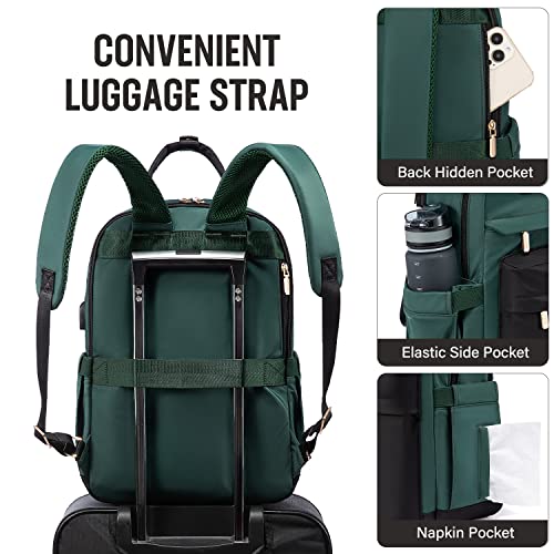 Image of LOVEVOOK Laptop Backpack for Women Girls, 15.6 Inch Waterproof Computer Backpack Student School Cute Bookbag Computer Bag