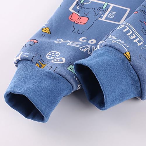 Boys Girls Fleece Sweatpants Elastic Waisted Cartoon Printed Thermal Lined Soft Joggers Loose Baggy Sports Pants3