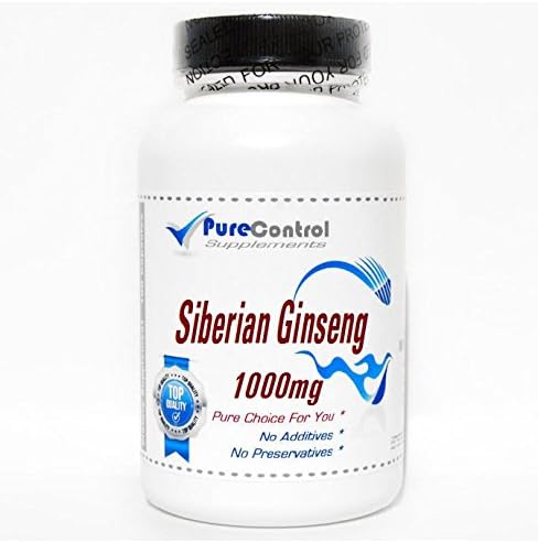 Ginseng siberiano 1000mg  200 Cápsulas  Puro  por PureControl Supplements