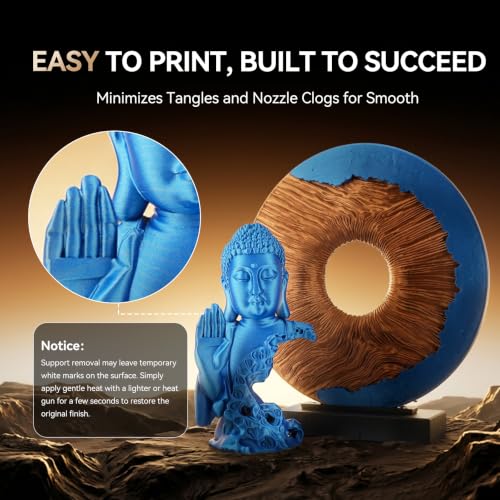 Image of SUNLU PLA Metallic 3D Printer Filament 1.75mm, (PLA Metal Brass Gold) | Smooth Metal-Like Shiny Surface, Great Easy to Print for 3D Printers, Dimensional Accuracy + /- 0.02mm