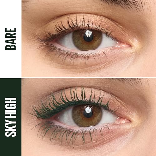 Image of Maybelline Lash Sensational Sky High Washable Mascara, Volumizing, Lengthening, Defining, Curling, Multiplying, Buildable Mascara Make Up Formula, Green Altitude, 1 Count