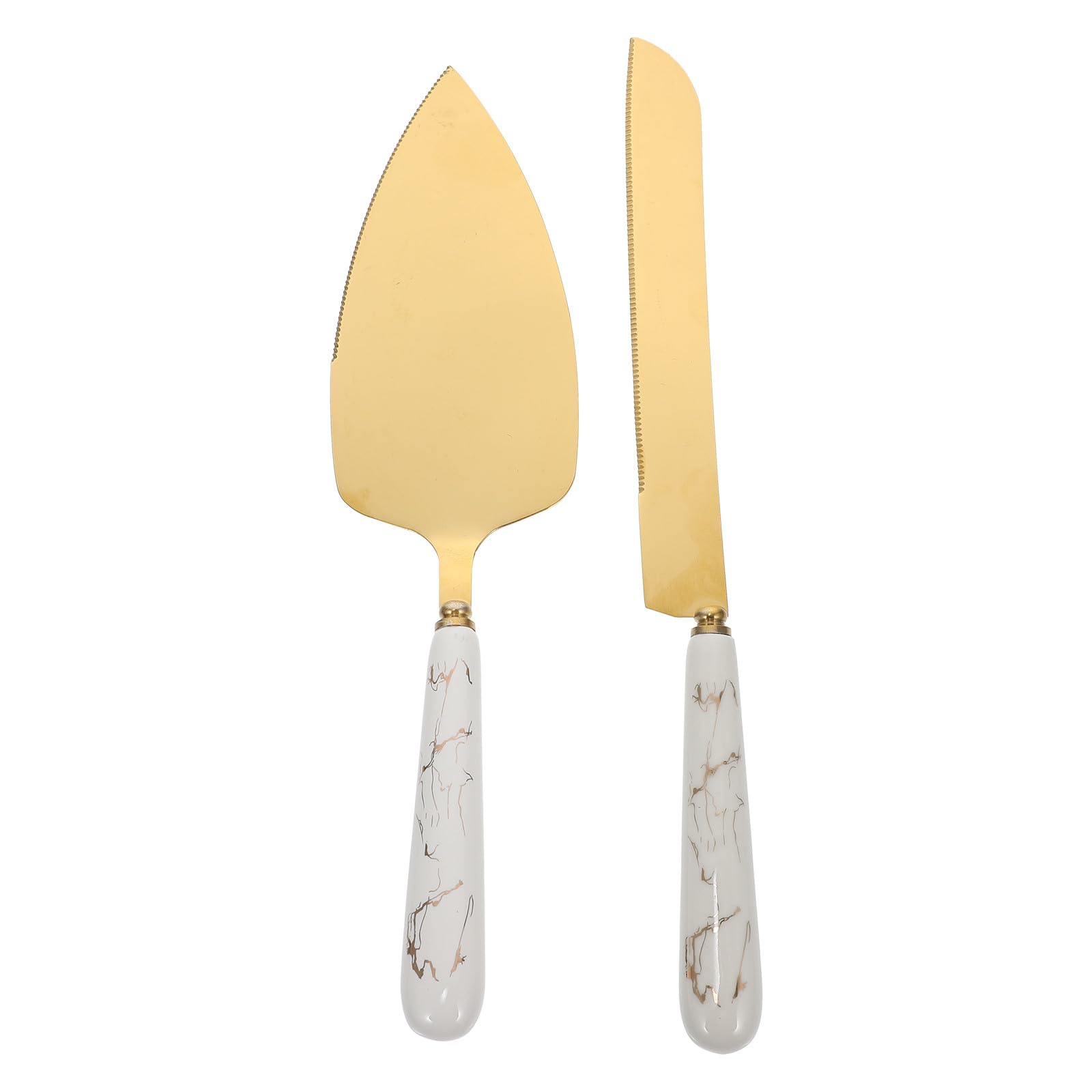 Espátulas Mango Antideslizante Juego de 2 para Tartas de Acero Inoxidable y Cerámica para Cortar y Servir Postres y Pan en Cocina y Repostería