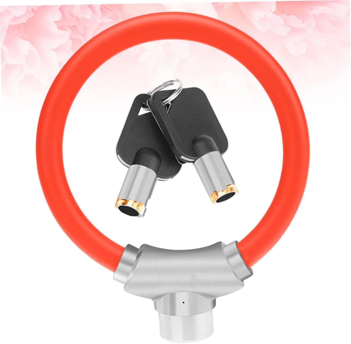 BESPORTBLE Motorcycle Parts Combination Bike Lock Piezas para Bicicletas Bike Accessories Cycling Parts Cable Lock Steel Cable Ring Horseshoe Bicycle Wheel Red