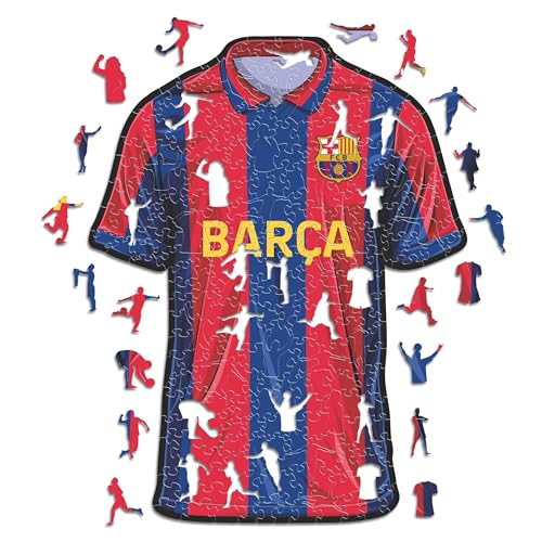 Iconic Puzzles - Barcelona Jersey, Officially Licensed Wooden Puzzle, 100% Sustainable, Gift for Adults and Children Size M, 270 Pieces