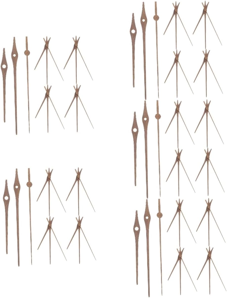 POPETPOP 25sets Wooden Clock Hands for Wall Clocks Copper Inserts Easy to Install Replacement for Home Decor and Repair