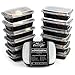 Heim Concept Premium Meal Prep Food Containers with Lids Durable Reusable Top Rack Dishwasher Safe Leak-Resistant Microwavable Compact Stackable Storage Meal Prep To-Go Container Convenience 12-pack