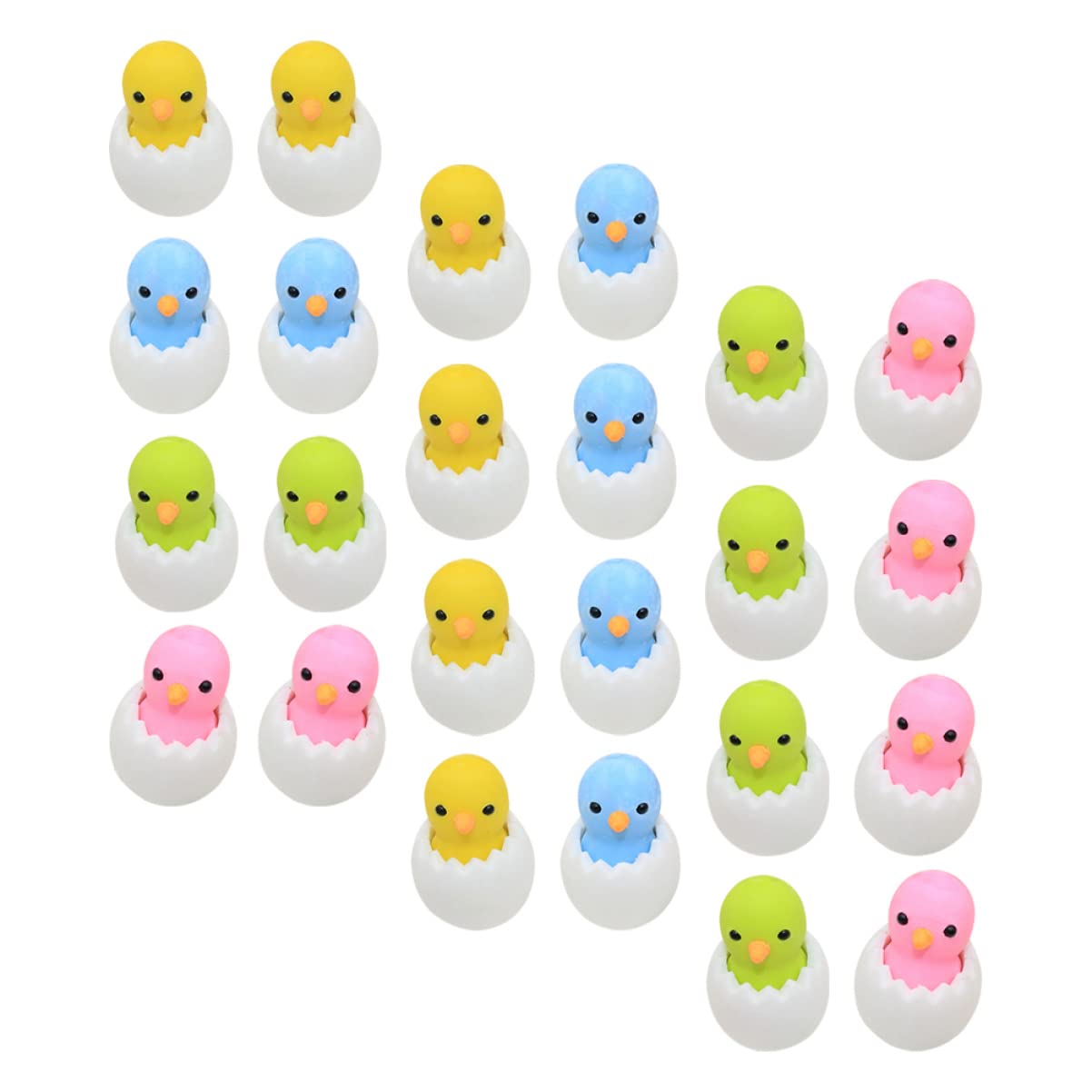VILLCASE 3 Set Gomma Da Cancellare Shell Chick Gomme Da Cancellare Carino Mini Ragazze Freddo Pulcino Coniglio Divertimento Premi in Aula Gomma Da Cancellare Di Pasqua Pezzi * 3