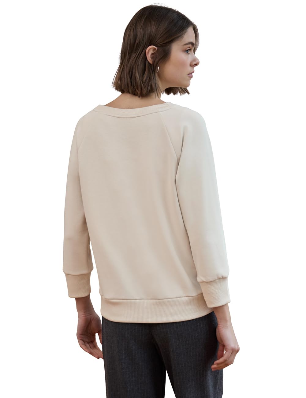 Damen Softes Shirt mit Rippdetails