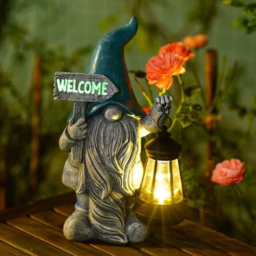 Yeomoo Gartenzwerge Lustig mit Solarlampen für Außen Gartendeko: Gartenzwerge Willkommen Solar Garten Figuren Deko für Draußen Geschenke für Frauen Männer Mum Geburtstagsgeschenk Balkon Zimmer Deko Yeomoo Gartenzwerge Lustig mit Solarlampen für Außen Gartendeko: Gartenzwerge Willkommen Solar Garten Figuren Deko für Draußen Geschenke für Frauen Männer Mum Geburtstagsgeschenk Balkon Zimmer Deko