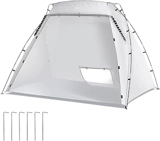 Airbrush Spray Booths, 10x7x6ft Spray Paint Shelter Portable Paint Booth, Larger Spray Paint Tent with Built in Floor and Mesh Screen, Painting Tent Station for Furniture DIY Hobby Tool