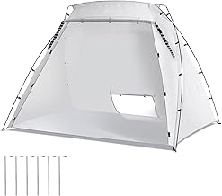 Airbrush Spray Booths, 10x7x6ft Spray Paint Shelter Portable Paint Booth, Larger Spray Paint Tent with Built in Floor and Mesh Screen, Painting Tent Station for Furniture DIY Hobby Tool