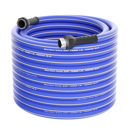 Garden Hose 100FT x 5/8", Heavy Duty Water Hose, Flexible and Lightweight Kink-Free Garden Hose with Swivel Grip Handle, Hybrid Hose for Outdoor, Yard