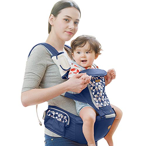 BeeViuc Ergonomische babydrager zacht katoen voor- en achterdrager met afneembare capuchon voor alle seizoenen…