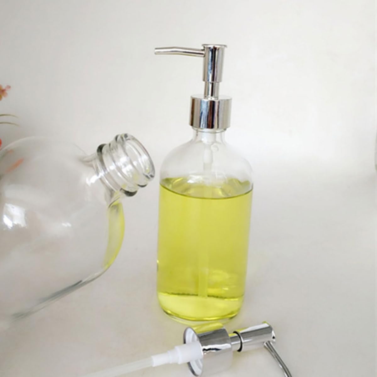 4 Piezas Botella de Loción de Vidrio de 500ml