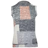 khujo Damen Top, Farbe:urban-Block-Print;Größe:L