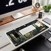 Cute Lofi Desk Mat Green Plants Mouse Pad Large Black Cat Aesthetic Desk Pad Kawaii Anime Extended Gaming Mousepad XL Laptop Keyboard Mouse Mat Deskmat 31.5