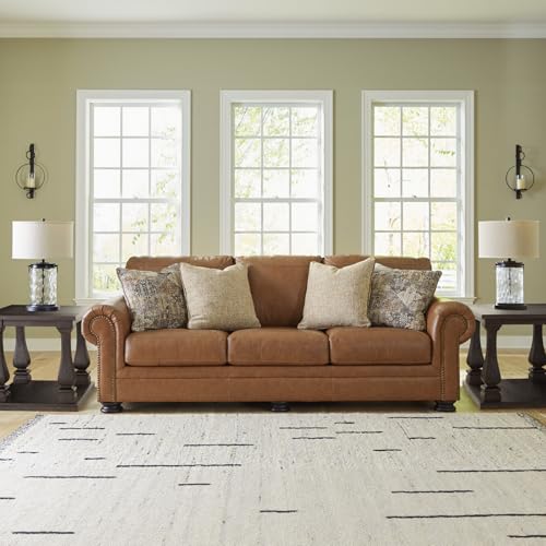 Image of Signature Design by Ashley Carianna Leather Sofa for Living Room, Caramel