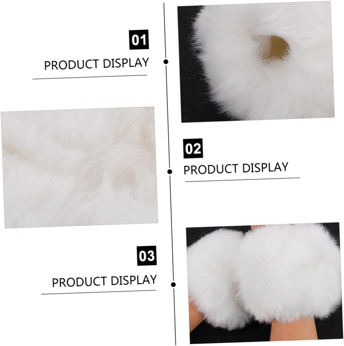 Faux Fur Arm Warmers for Women Winter Furry Wrist Cuffs Stylish Wristband Gloves for Cold Weather Accessories