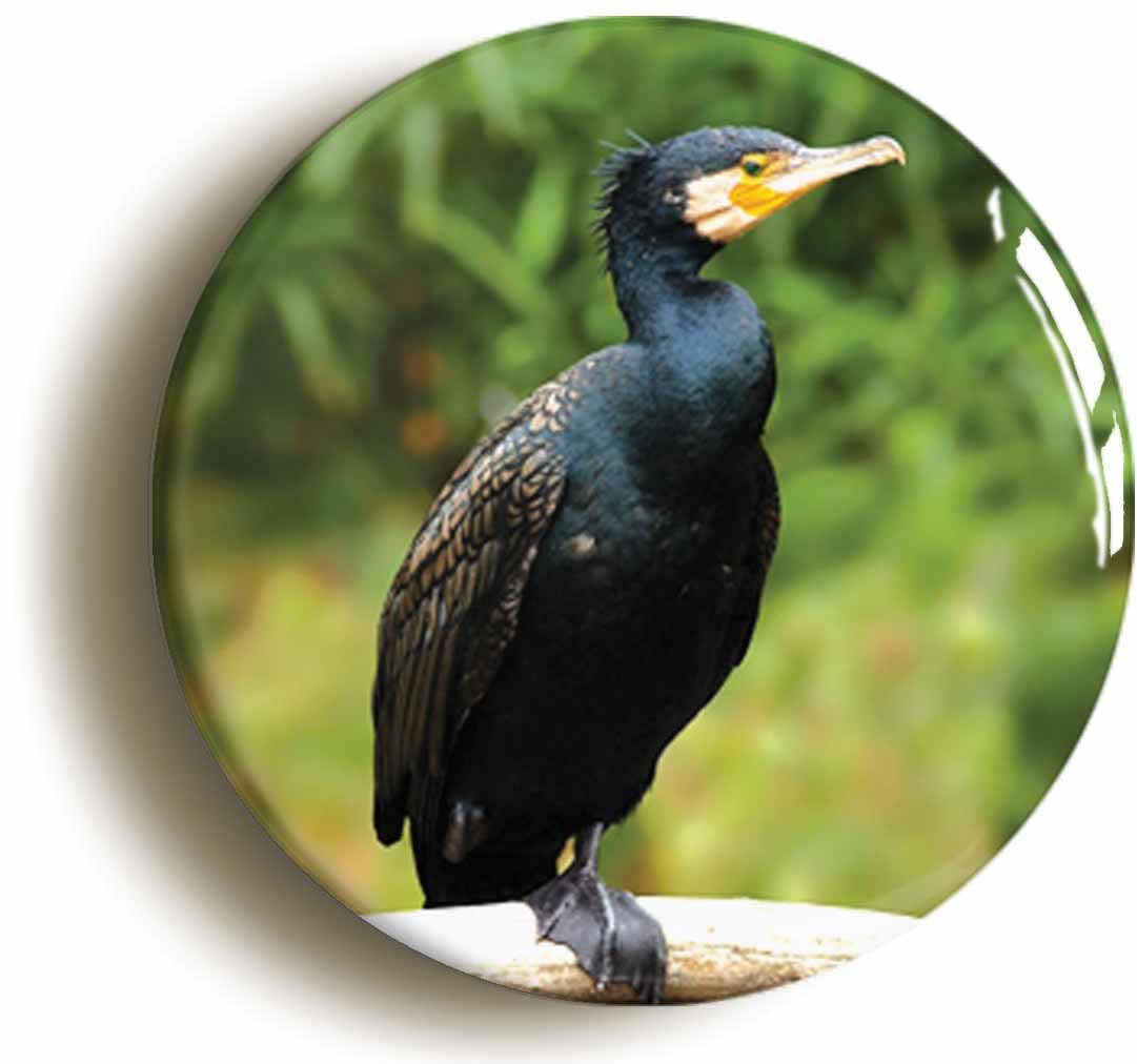 Ozorath Cormorant Fridge Magnet (Circular 2Inch / 50Mm Diameter)