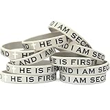 SayitBands 10 He is First I am Second Wristband Silicone Bracelet