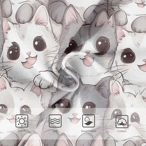 Girls Underwear Soft Cotton Cute Cats Kids Panties in Sizes 2/3t, 4t, 5t, 6 and 83