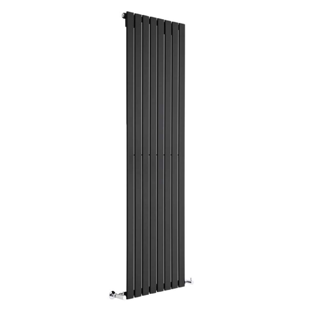 Milano Alpha Black Vertical Single Flat Panel Radiator - 1780mm x 560mm