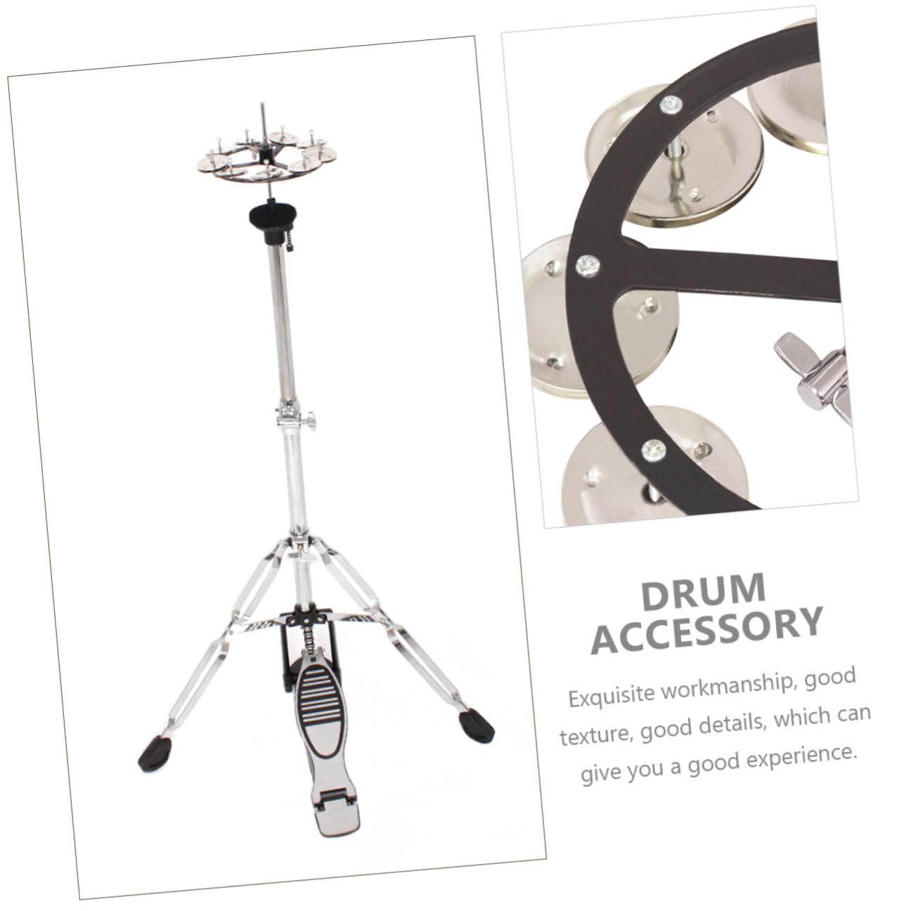 SUPVOX Cloche de Cymbale Accessoire Compact et Robuste pour Batterie en Cuivre Argenté Frappable et Piétinable pour Batteurs Débutants