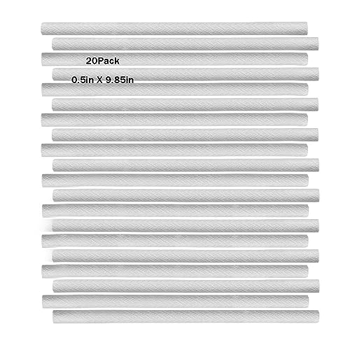 Oil Lamp Wicks, Braided Wicks Suitable for Outdoor Citronella Torches, Wicks Used for Glass Bottles, Fiberglass Replacement Wicks, Easy to Cut, Long-Lasting Flame,9.85