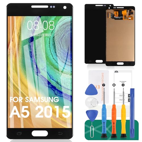 SRJTEK Pantalla táctil TFT LCD de repuesto para Samsung Galaxy A5 2015 pantalla A500 A500F A500M...
