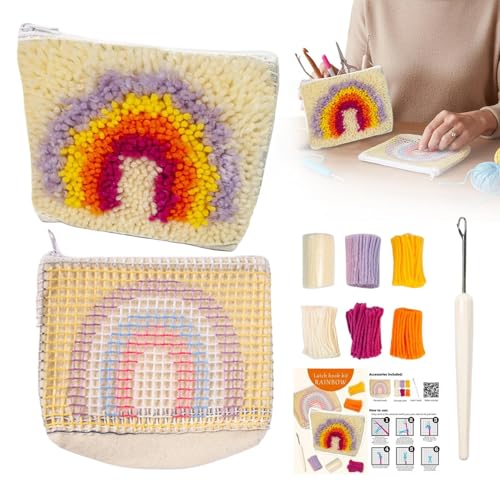 Kits de ganchillo latch hook para niños con herramientas completas de manualidades