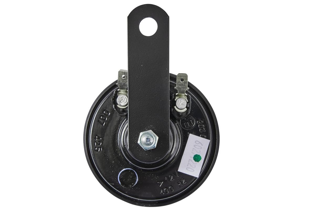 HELLA 3AL 007 425-791 Clacson, M28, 12V, 110dB(A), Gamma frequenze 400Hz, Tono elevato, colore alloggiamento/sede nero, Attacco piatto ad innesto