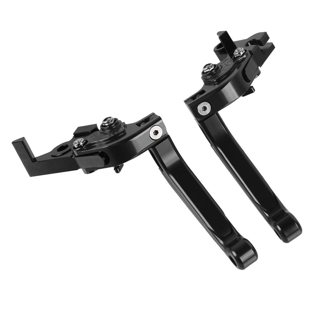 Levier d'embrayage et de Frein Pliable et Extensible usiné CNC pour Piaggio Vespa GTS 300 250 125 S125 S150 Grantuiismo 125 200 Noir