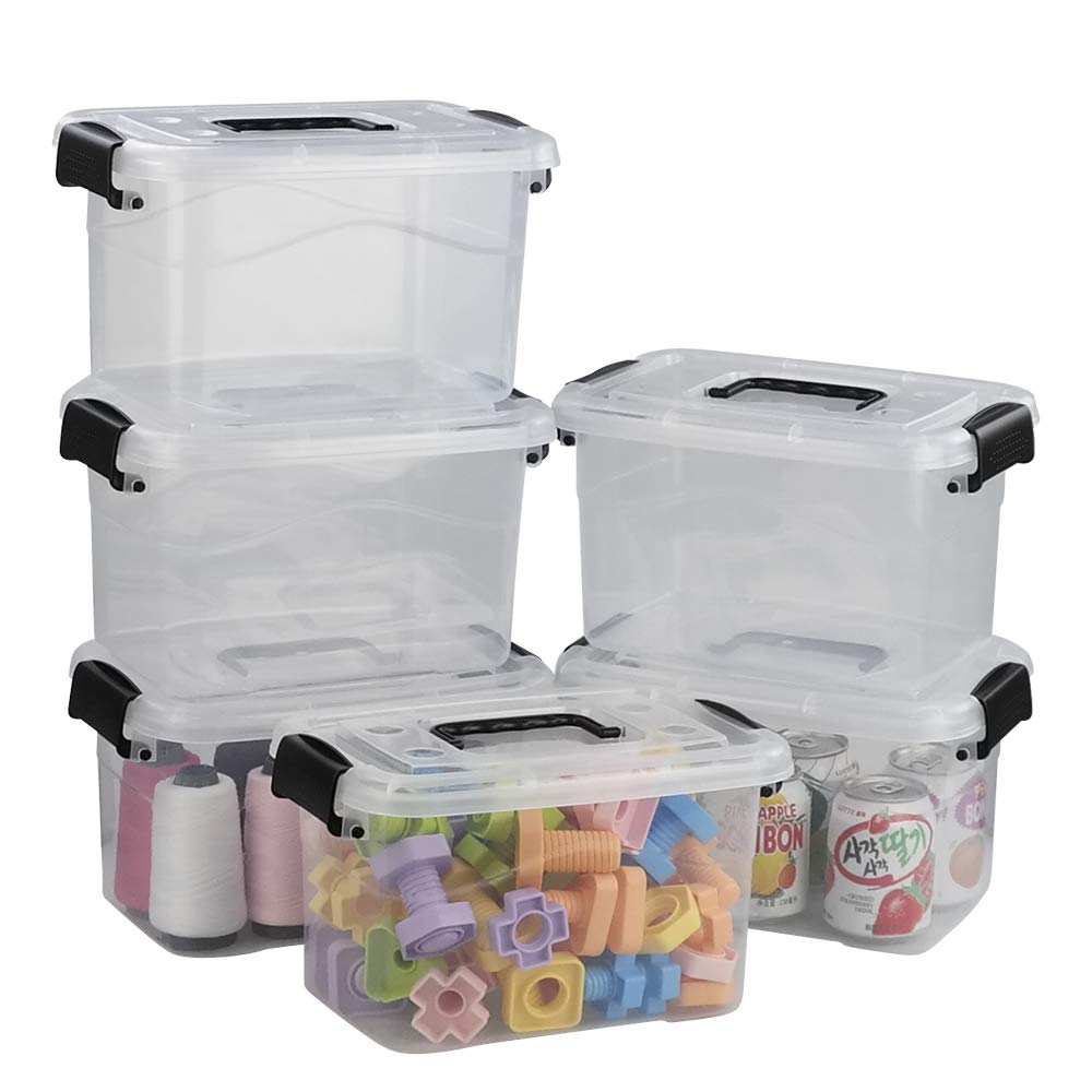 Poubelles en plastique transparent avec couvercle boîte de verrouillage polyvalente