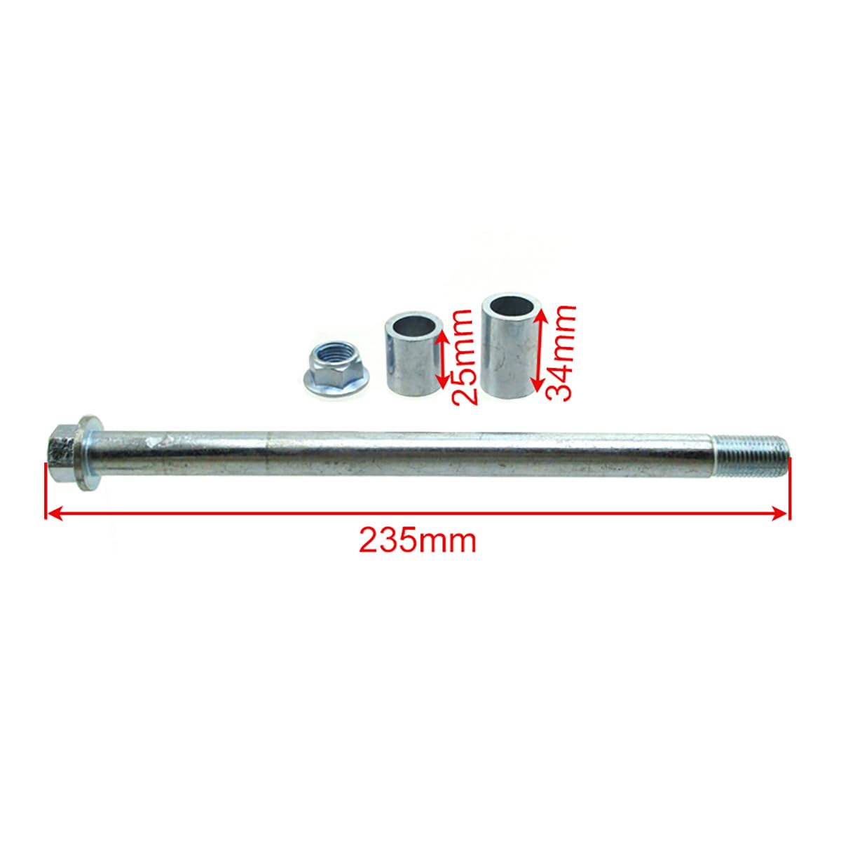 Axe de roue arrière percé de 15 mm pour moto tout-terrain chinoise