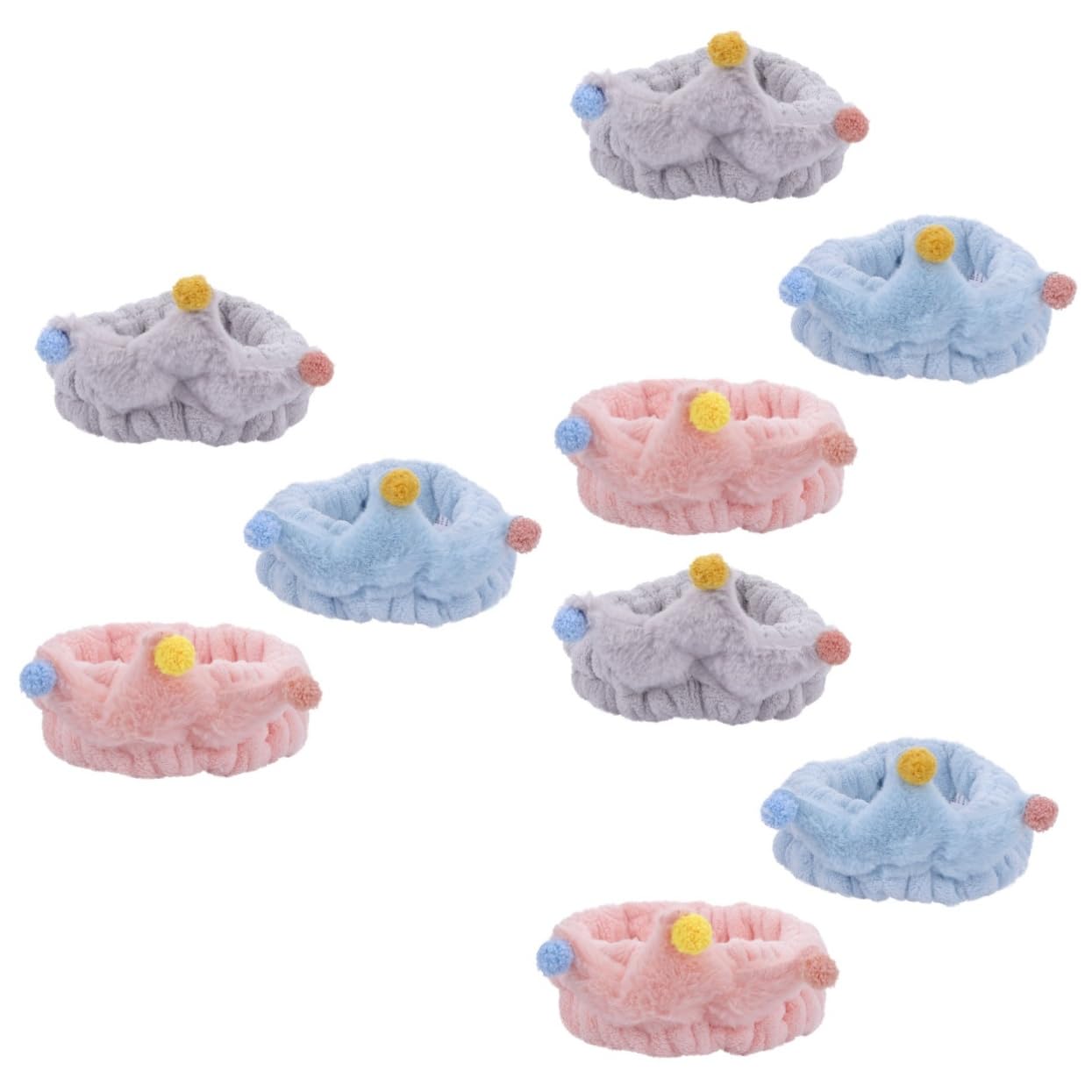 FOMIYES 9pièces Bandeaux Fleece Accessoires De Maquillage Et Spa Idéaux Pour Soins Visage Et Coiffure
