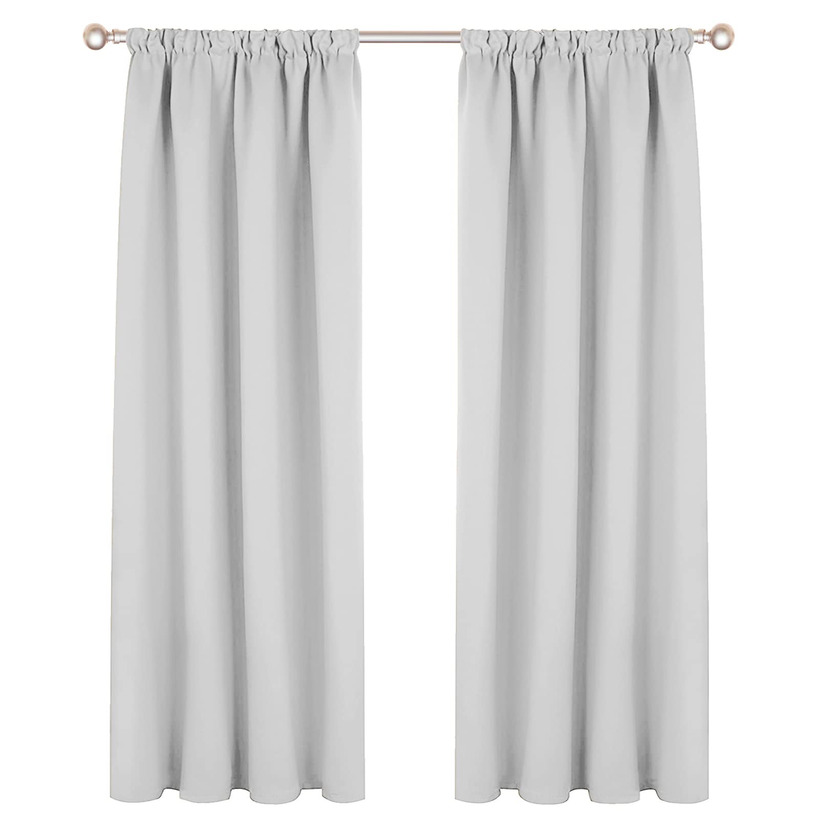 GZQIAWY 1 Pack Blackout Curtains Thermal Curtains for Bedroom Living Room Soft Window Treatments for Kids Super Soft Pencil Pleat Gray 120 in x 60 in (W x L)
