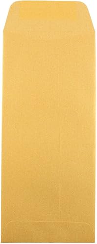 Miniatura 2 de JAM PAPER Sobres metálicos #10 Policy Business - 4 18 x 9 12 - Stardream dorado - Paquete de 25 unidades