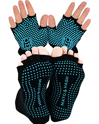 Yoga Gloves AND Socks COMBO PACK | Yoga Gear for Women & Men