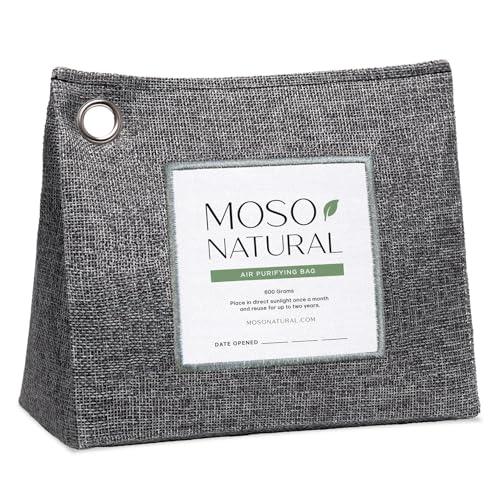 Comparison: Best Charcoal Bags For Odor 6 Moso Natural Air Purifying Bag 600g, Premium Bamboo Charcoal Odor Absorber, Room Deodorizer for Large Spaces, Bedroom, Kitchen, Basement, Pet Odor Eliminator for Home, 21oz Charcoal Bags