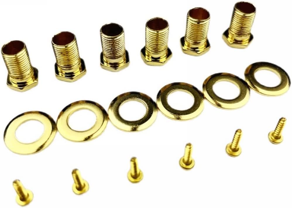 Kaynes 3x3 Guitar Lock String Tuning Pegs – Gold Locking Tuners Keys Machine Heads Tuners with Half-Circle Handle for Les Paul LP SG Style Electric or Acoustic Guitar (Golden)