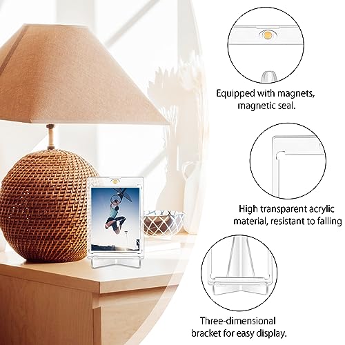 TNSLAND 5-Piece Magnetic Card Holder Set, 35PT Plastic Frame, UV Protection, Transparent - Image 3