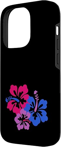 Miniatura 2 de Funda para iPhone 14 Pro Bisexual Bi Pride Sutil Hibiscus Flower Hawaii LGBT LGBTQ