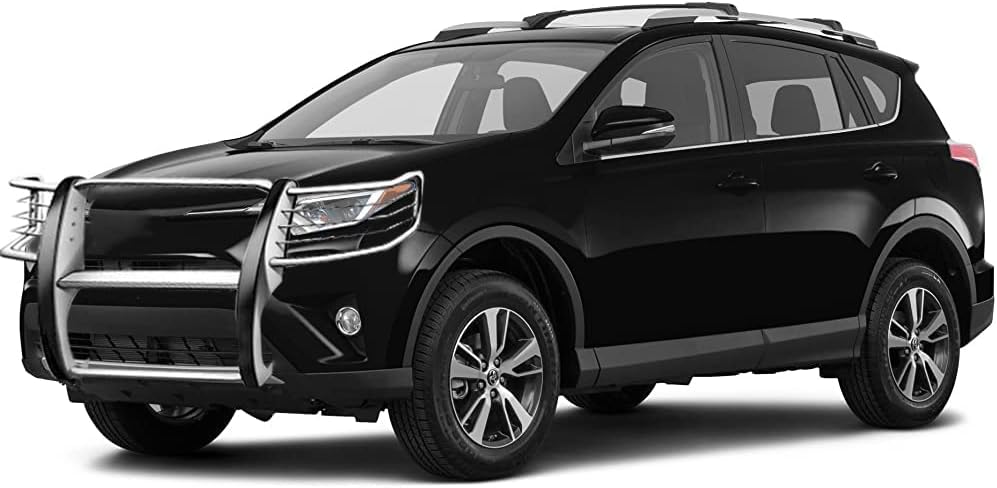 Black Horse Grille Brush Bumper Guard Modular Stainless Steel Compatible with 2006-2018 Toyota RAV4-17A093902MSS