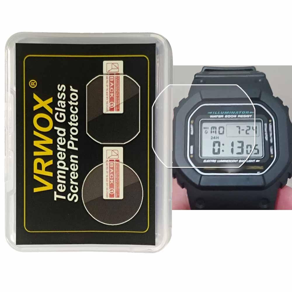 SINO-SKY [2-Pcs] For Casio DW-5600 Watch Screen Protector,2.5D Rounded Edges 9H Premium Real Tempered Glass Screen Protector Anti Scratch,Anti-fingerprint Bubble-free DW5600E-1V