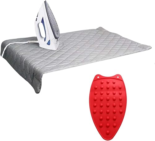 Dependable Industries Inc. Essentials Almohadilla para tabla de planchar para usar en cualquier lugar, esquinas magnéticas acolchadas, plancha en