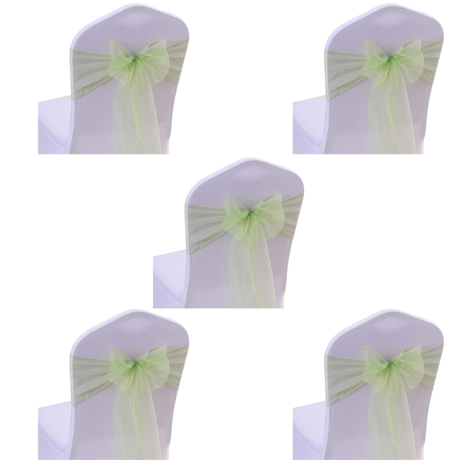 Ywluuoo Green Bows For Chair Cover, Adjust Length Chair Ribbons Bows For Wedding Enhances Event Space Wedding Event